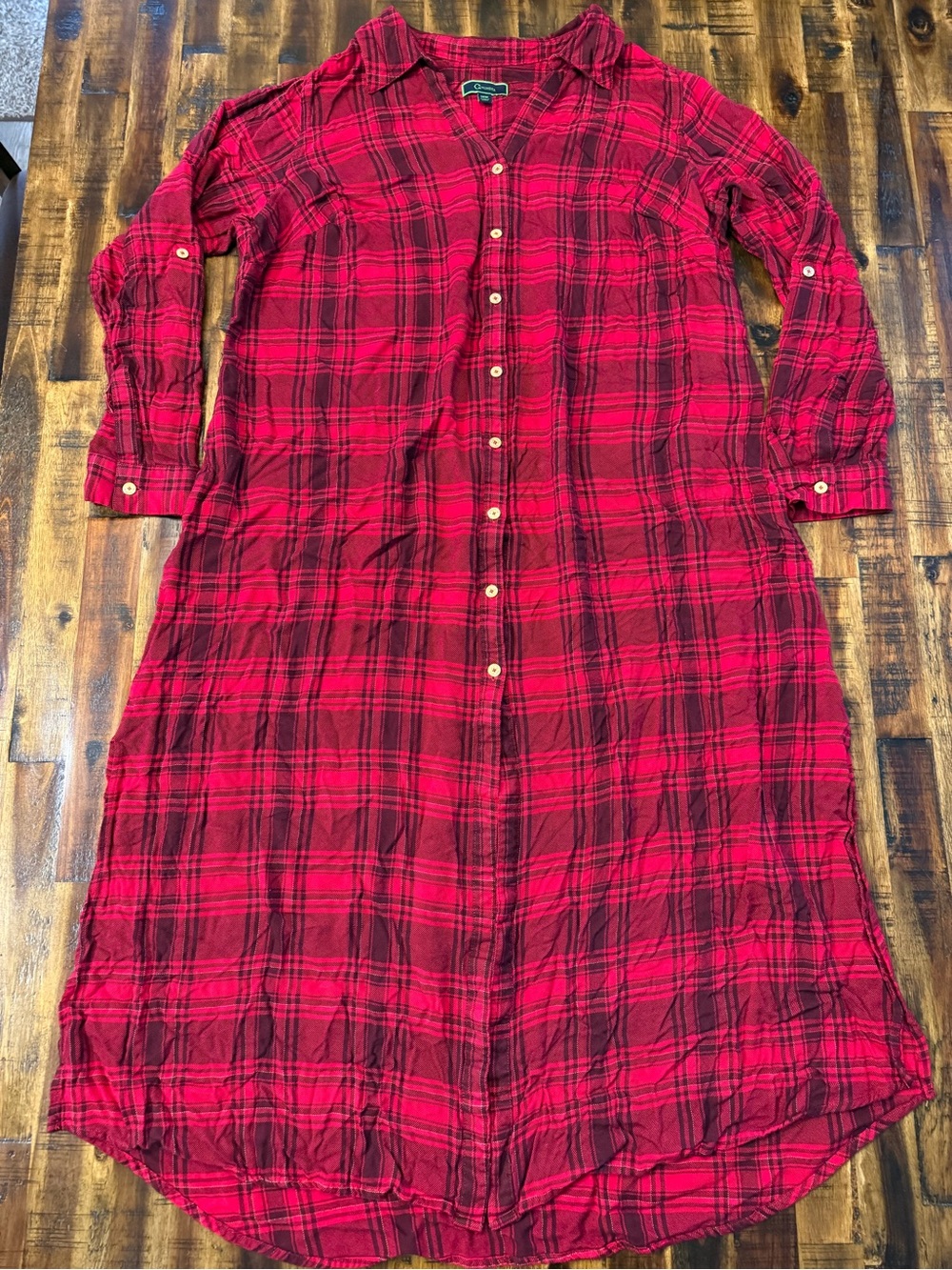 🍒Women's whimsy Plus size flannel dress 18W by Wonder gold hardware plaid fun
